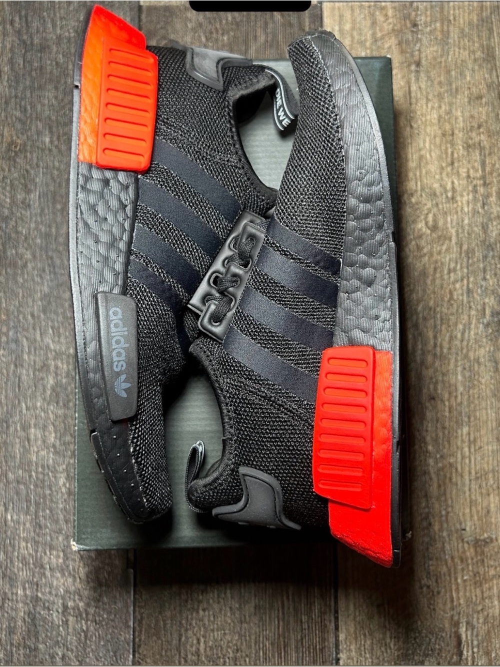 Adidas NMD_R1 “Black Red” Size 5Y